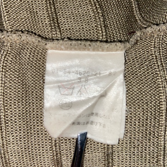 Vntg ATELIER SAB Y2Y Japanese Brand 3/4 Dolman Sleeve Brown KnittedSweater Sz 38 - Picture 10 of 12